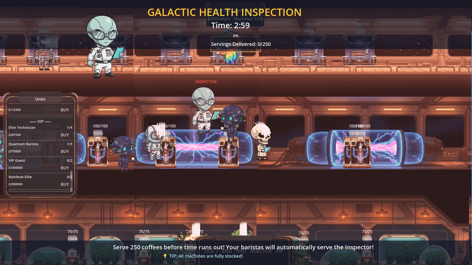 Screenshot of a busy station deck