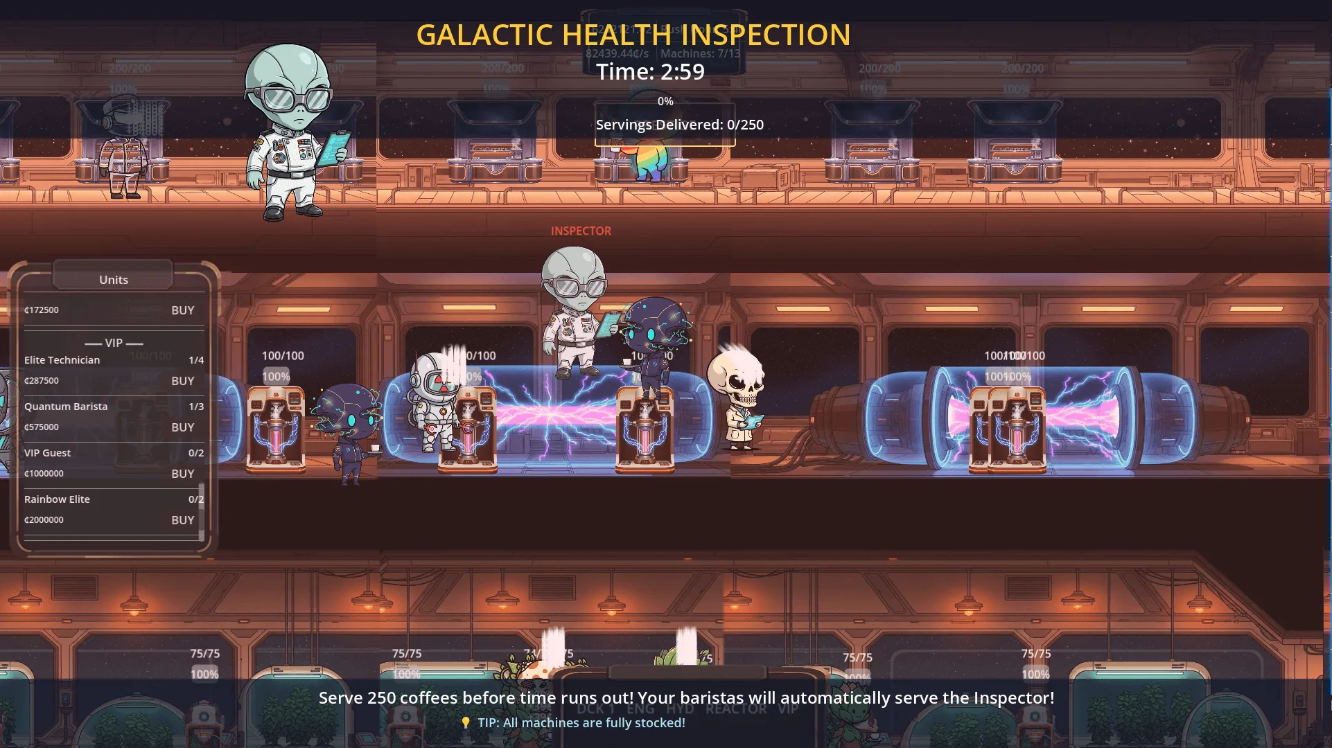 Screenshot of a busy station deck
